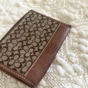 Coach Coin Purse Signature C’s Canvas & Leather Wallet